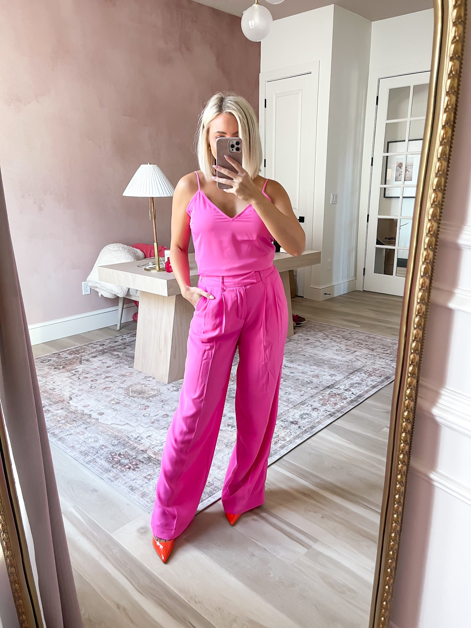 #Target pink on pink! $18 cami (small) and $32 pants (medium / 4) are the perfect spring combo! #TargetStyle #BumpStyle #MaternityStyle 

#LTKstyletip #LTKbump #LTKunder50