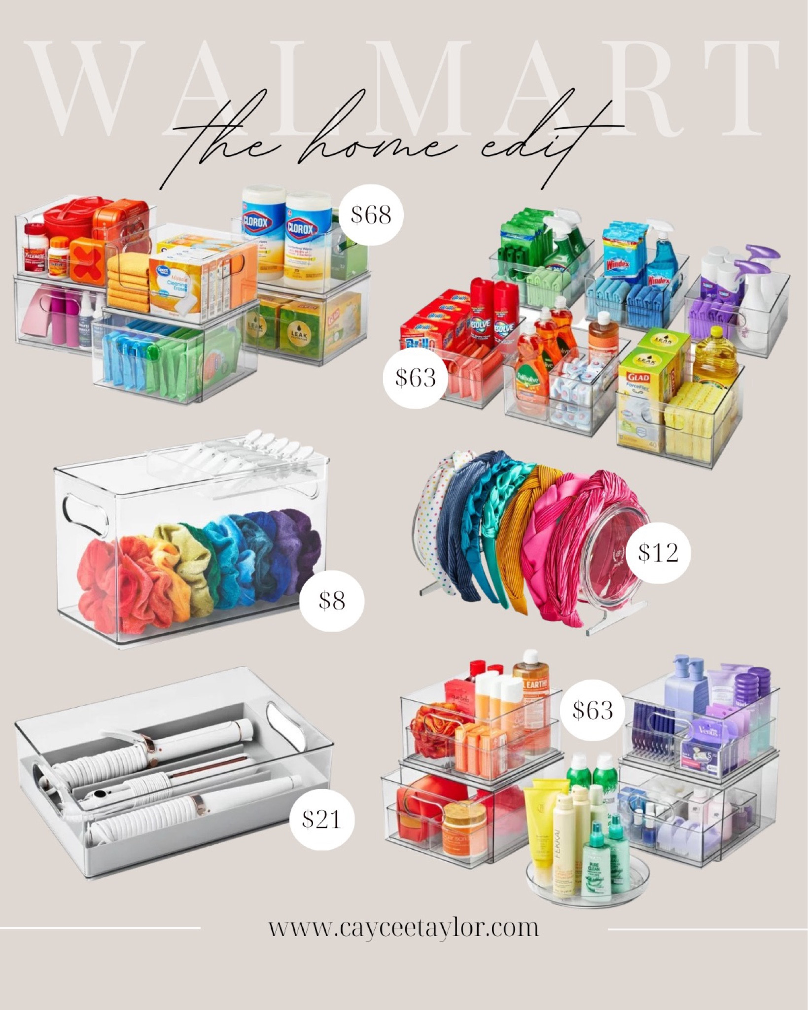 Walmart - home edit - home refresh - organization for bathroom - organizing containers from Walmart - the home edit - kitchen and cleaning organizing - acrylic storage containers

#LTKhome