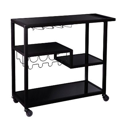 Zephs Bar Cart With Smoked Mirror - Holly & Martin | Target