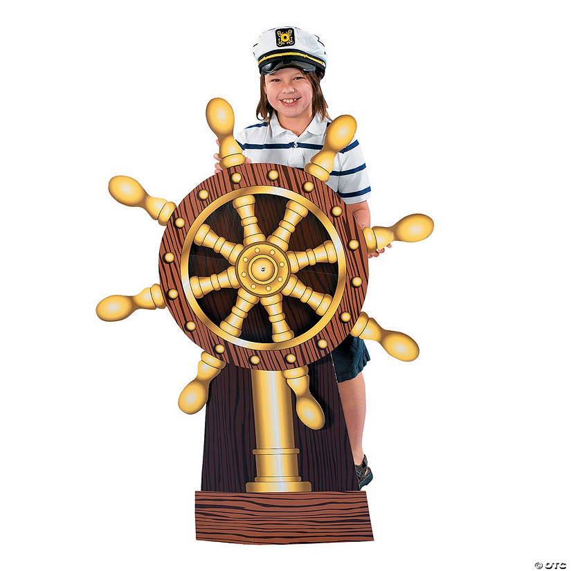 50 3/4" Brown Ship’s Wheel Cardboard Cutout Stand-Up | Oriental Trading Company