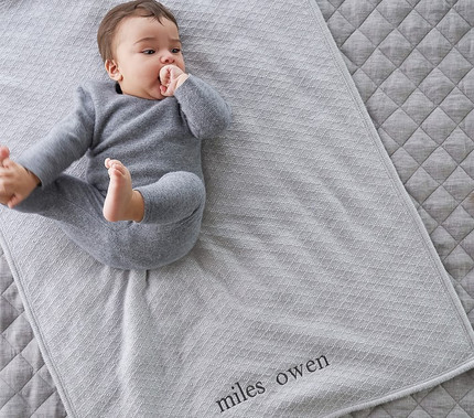 Click for more info about Luxe Cable Knit Sherpa Baby Blanket