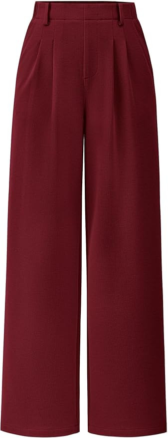 PRETTYGARDEN Women's Wide Leg Dress Pants Dressy Casual High Elastic Waisted Work Office Trousers... | Amazon (US)