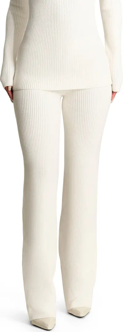 Naked Wardrobe Rib Long Sleeve Top & Straight Leg Pants Set | Nordstrom | Nordstrom