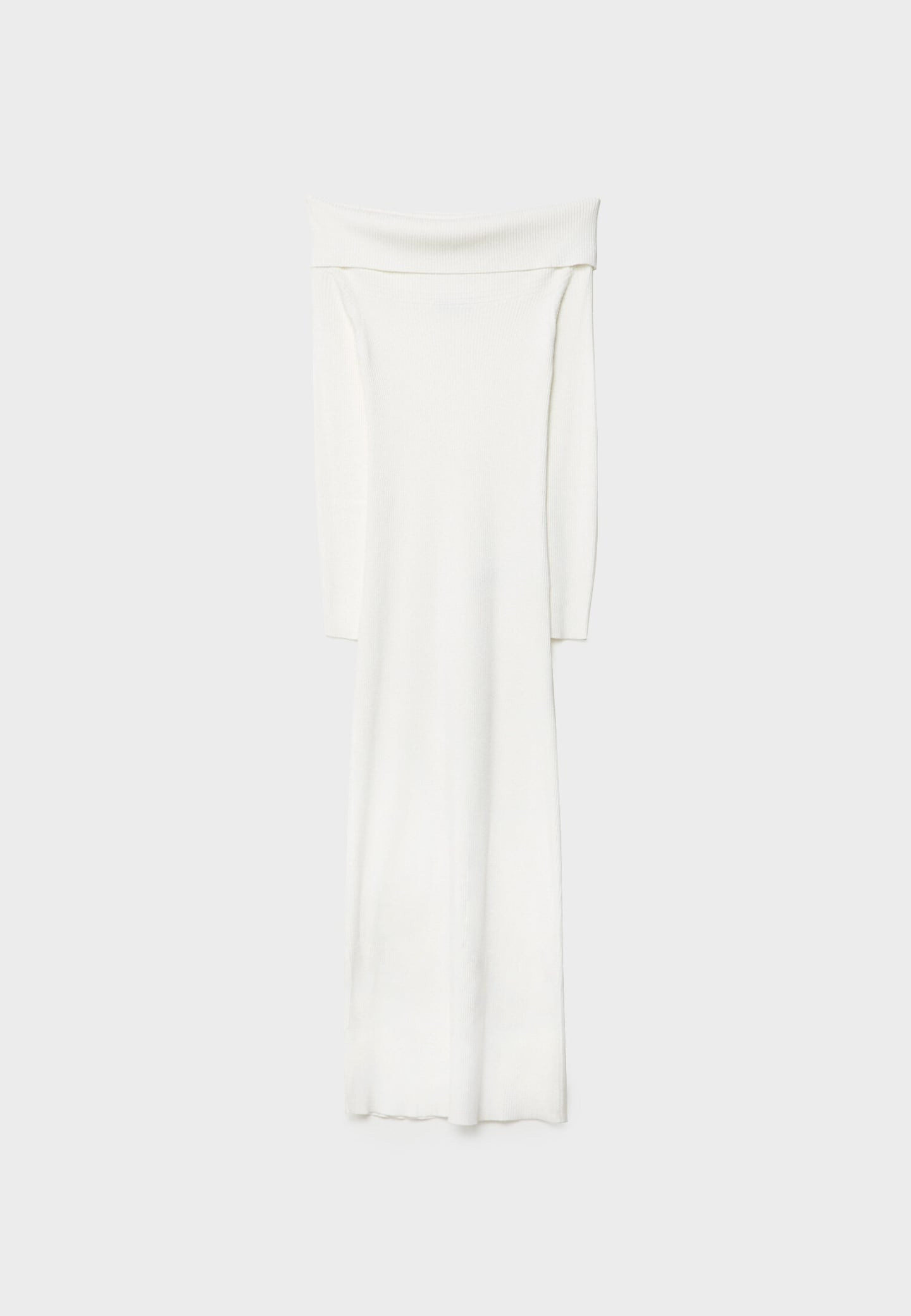 Off-the-shoulder midi dress | Stradivarius (UK)