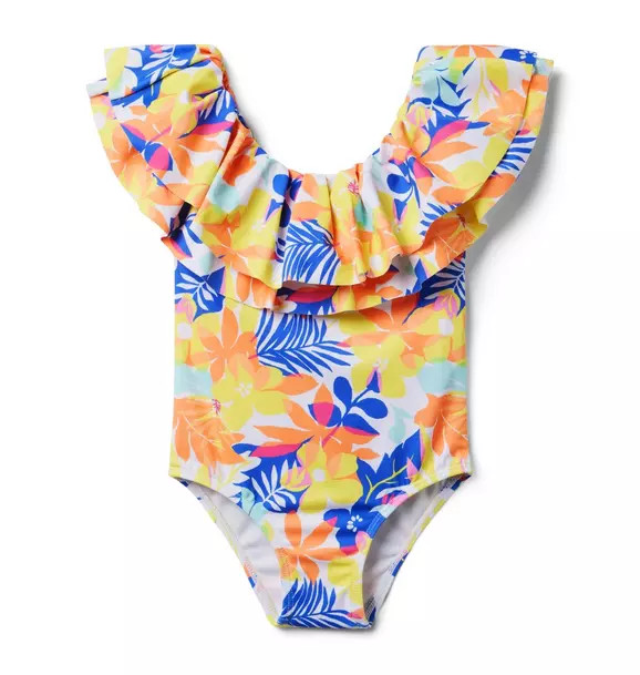 Recycled Palm Floral Ruffle Swimsuit | Janie and Jack