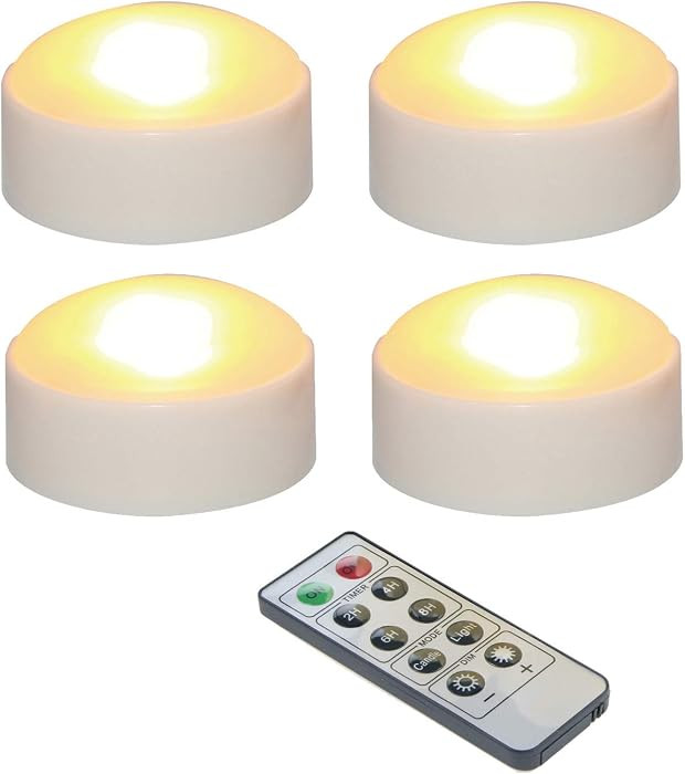 4 Halloween Battery LED Jack-O-Lantern Pumpkin Lights with Remote White | Amazon (US)