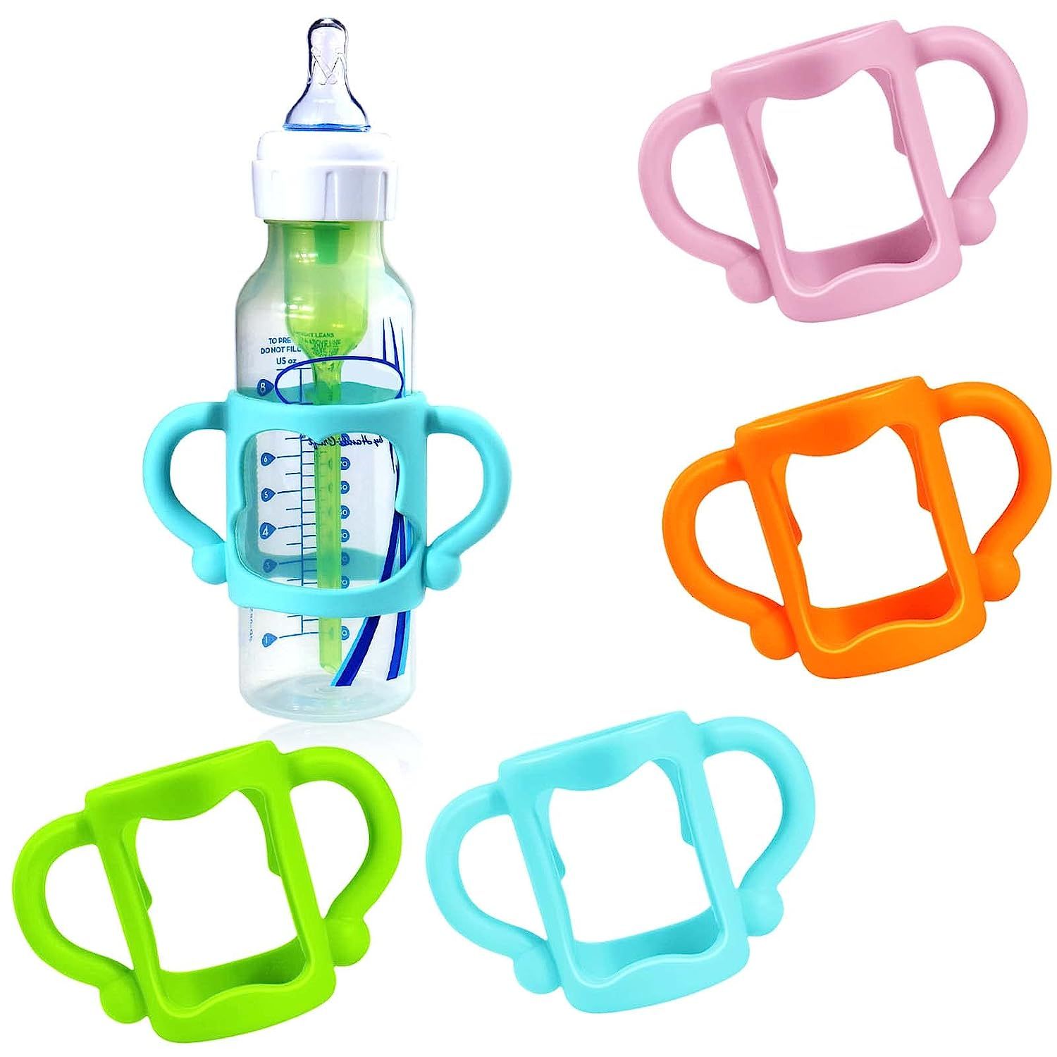 4Pcs Bottle Handles for Dr Brown Narrow Baby Bottles, Baby Bottle Holder with Easy Grip Handles t... | Amazon (US)