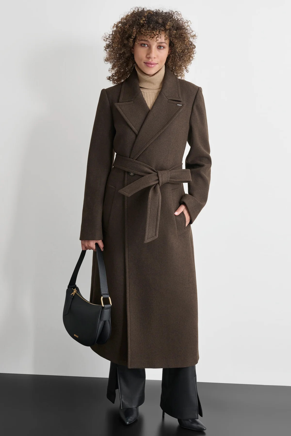 WOOL WRAP COAT | DKNY