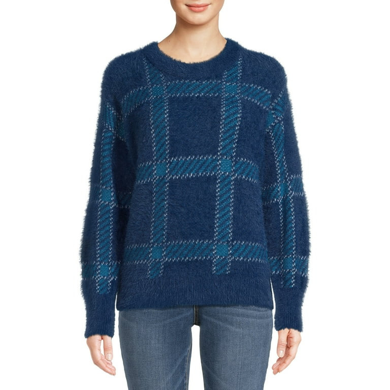 Time and Tru Women's Eyelash Patterned Pullover | Walmart (US)