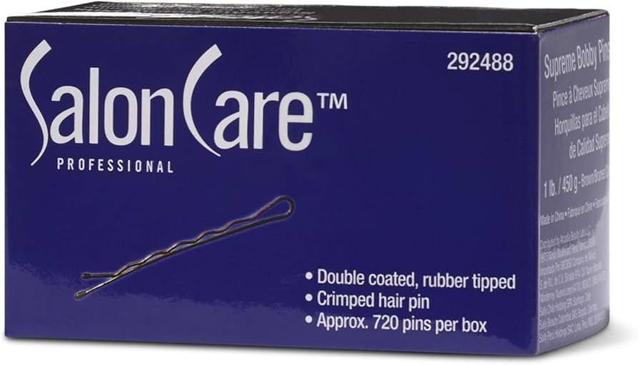 Salon Care Professional Supreme Brown Bobby Pins 720 Count Brown | Amazon (US)