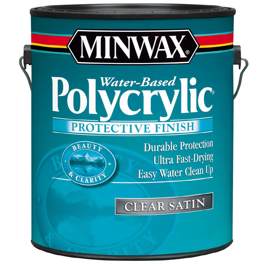 Minwax Polycrylic Water-based Clear Transparent Satin Interior Stain ( 1-gallon ) | 13333000 | Lowe's