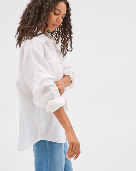 European Linen Long Sleeve Shirt - White | Target AU