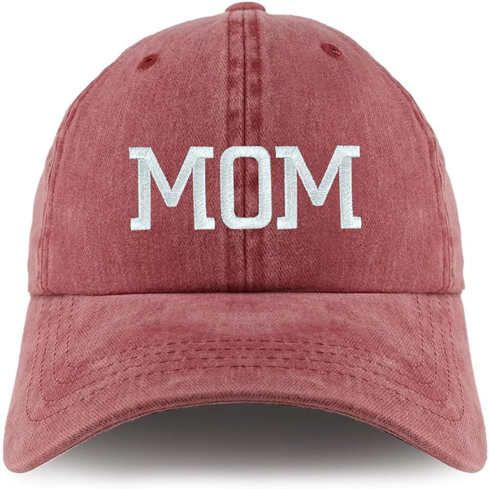 Trendy Apparel Shop Mom Embroidered Pigment Dyed Unstructured Cap | Amazon (US)