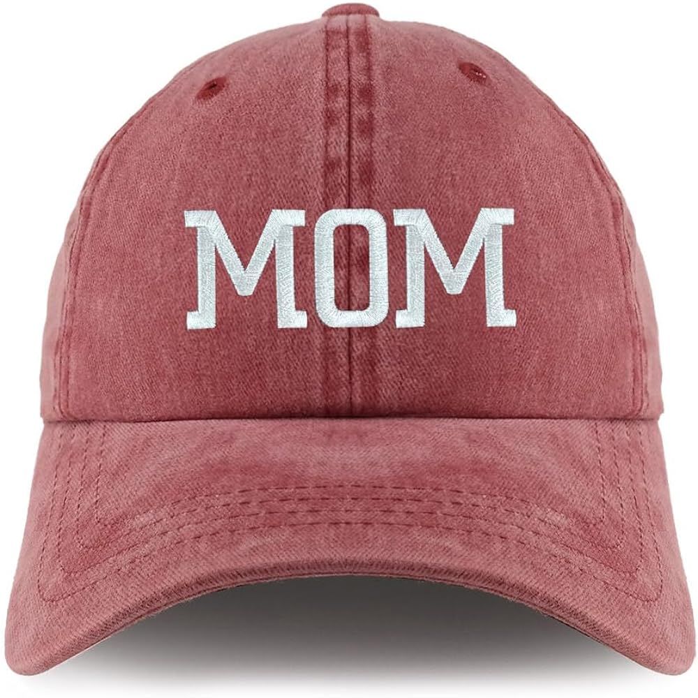 Trendy Apparel Shop Mom Embroidered Pigment Dyed Unstructured Cap | Amazon (US)