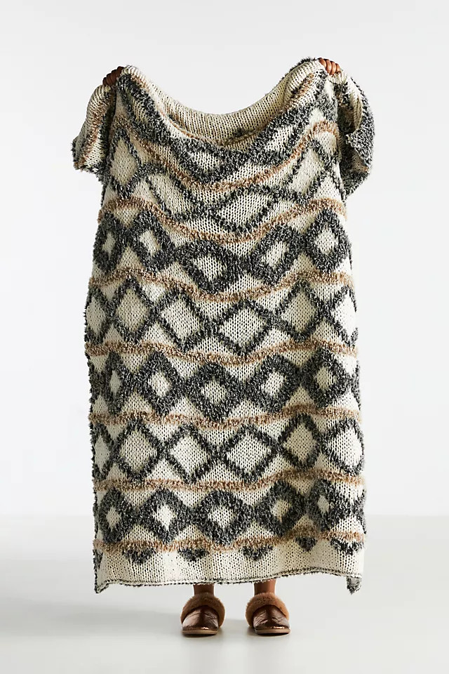 Georgie Cozy Knitted Throw Blanket | Anthropologie (US)