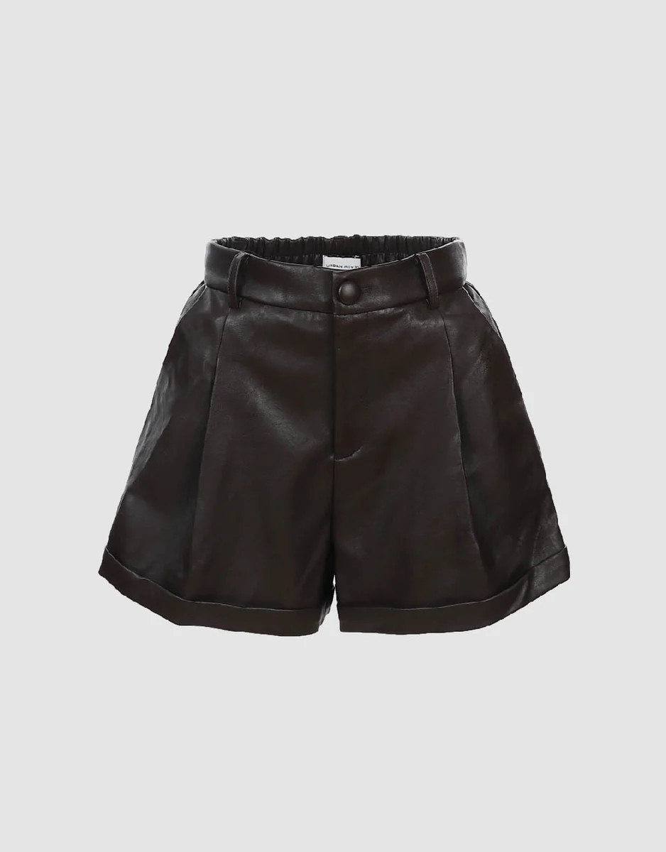 Vegan Leather Shorts | Urban Revivo