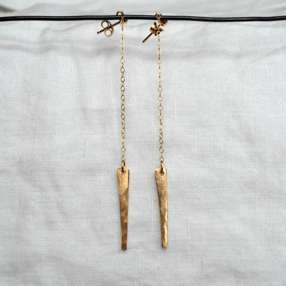 Gold Arrow Earrings | Etsy (US)