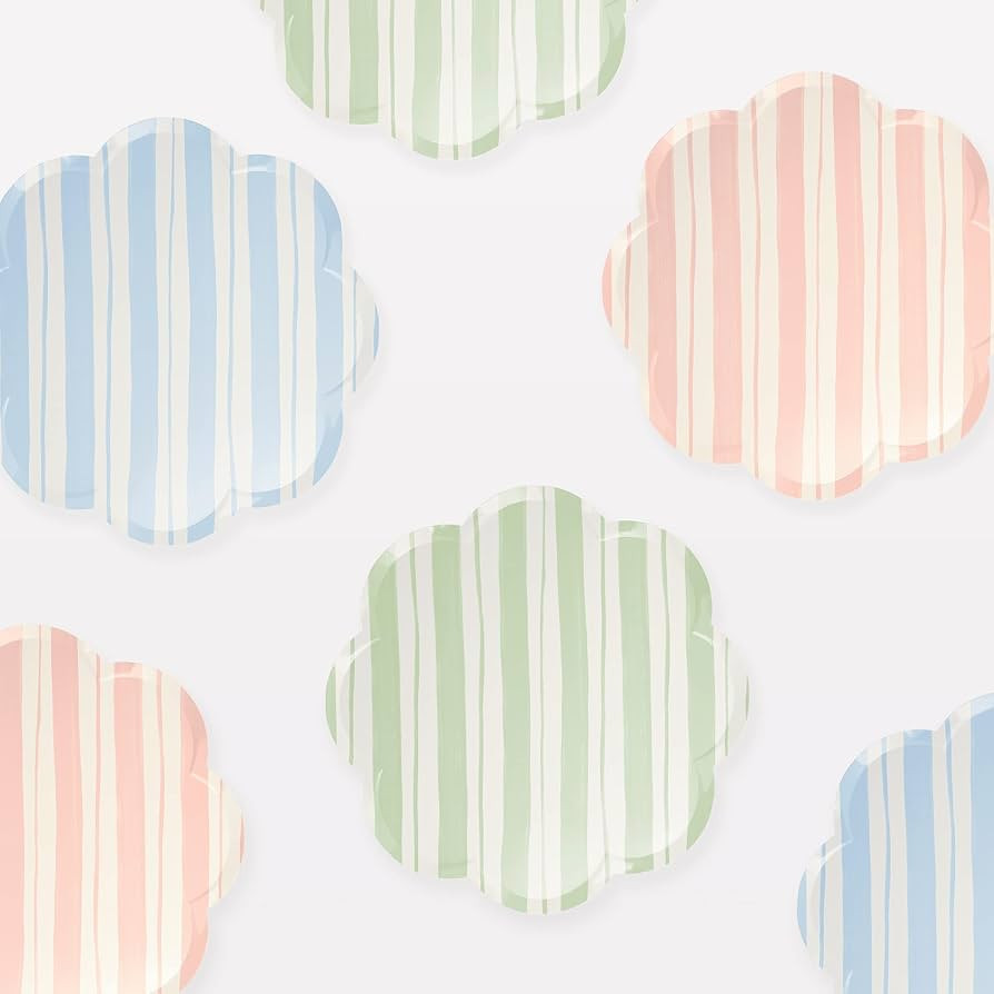 Meri Meri Ticking Stripe Side Plates (Pack of 8) | Amazon (US)