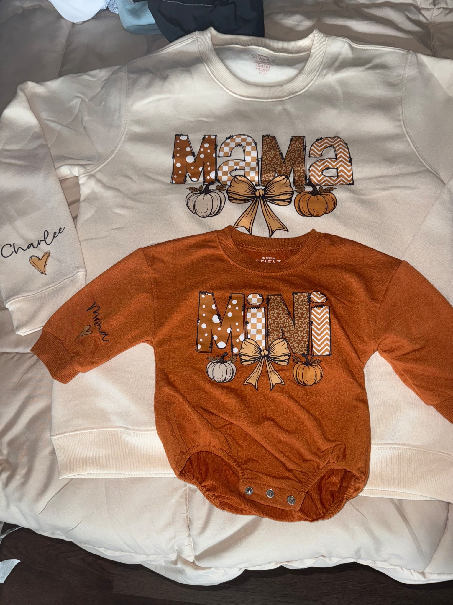 I love these mommy and me matching sweatshirts! They’re perfect for fall and SO soft. They are 95% cotton, so if you dry your sweatshirts, I recommend sizing up! 
#mommyandme
#fallwardrobe
#babygirl 
#momstyle
#fallclothes

#LTKBaby #LTKFamily #LTKFindsUnder50