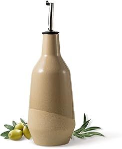 KAKI ceramic olive oil dispenser, Rustic design oil / vinegar / syrup / sauce bottle for kitchen,... | Amazon (US)
