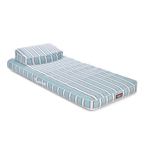 Fabric Classic Mat Lounger Blue Cabana Stripe | FUNBOY