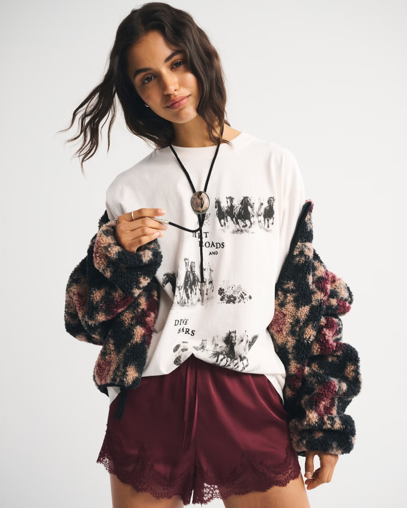Women's Oversized Western Graphic Tee | Women's New Arrivals | Abercrombie.com | Abercrombie & Fitch (US)