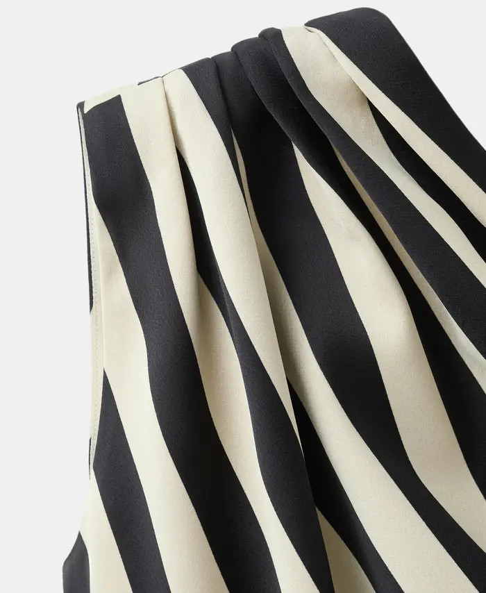 MANGO Stripe One-Shoulder Peplum Top | Nordstrom | Nordstrom