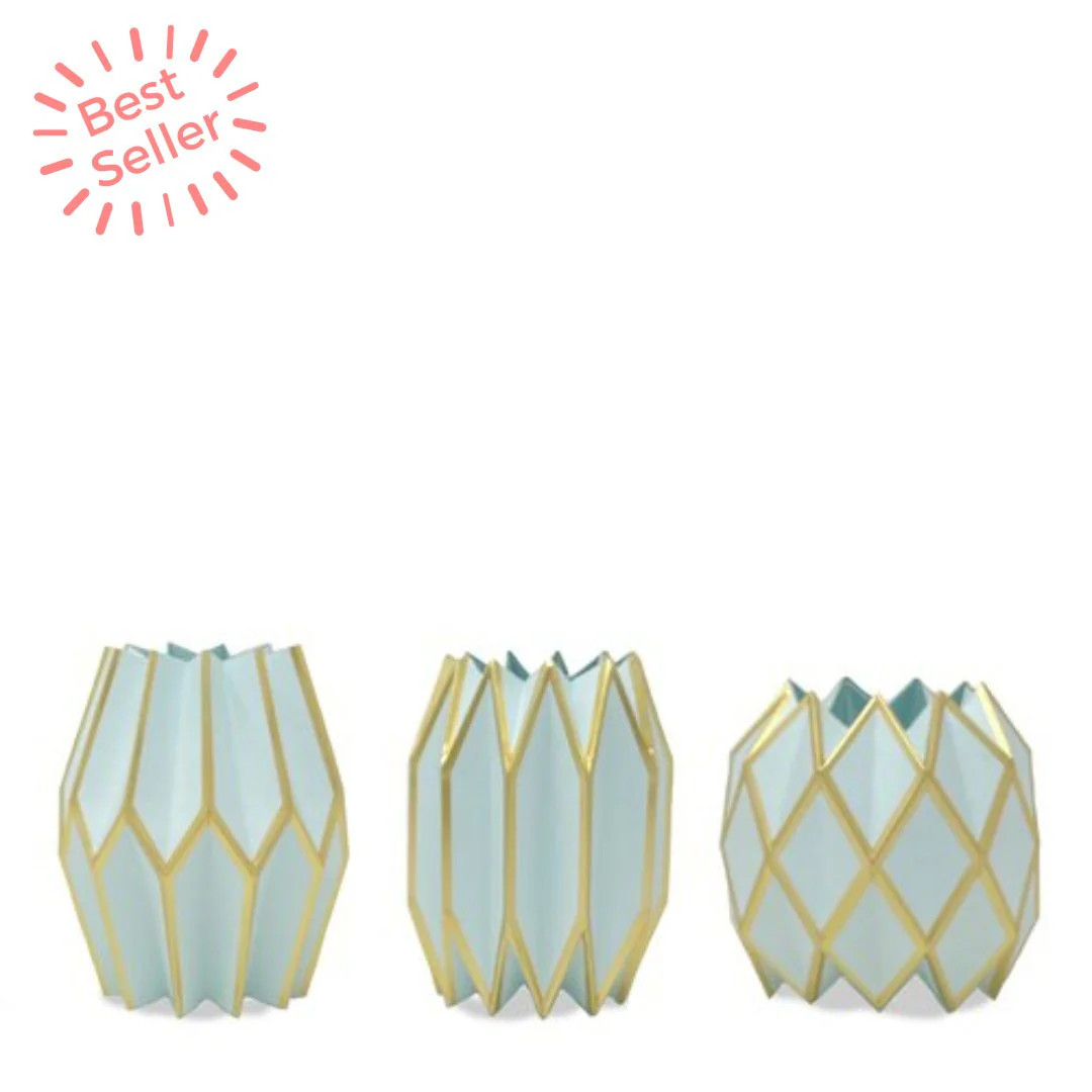 Tiffany Paper Vase Wraps by Lucy Grymes | Lucy Grymes Designs