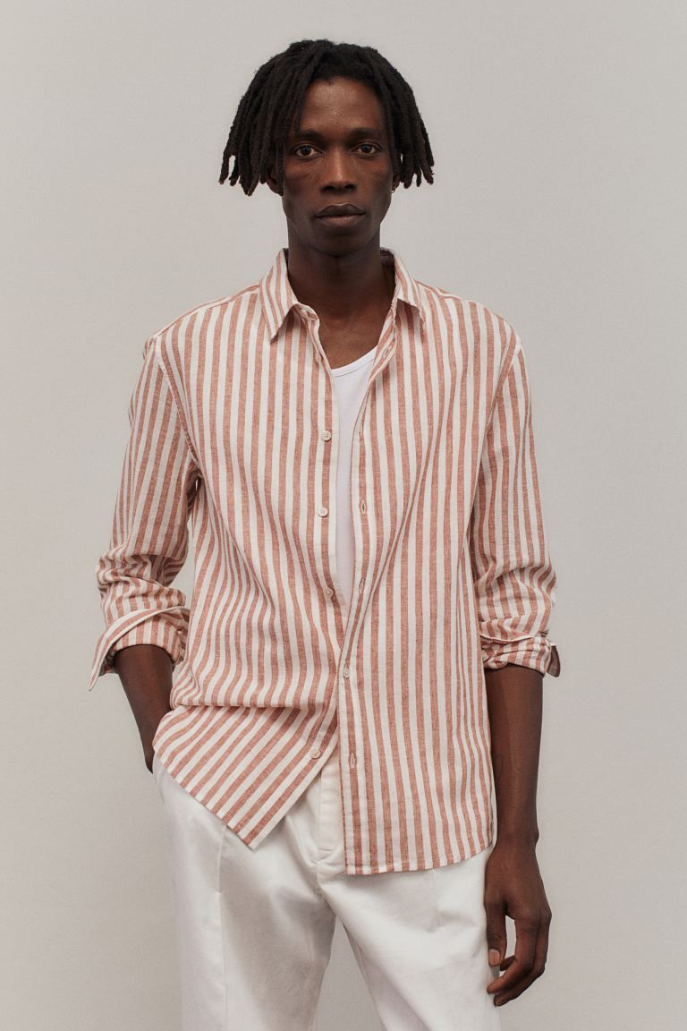Slim Fit Linen-blend Shirt | H&M (US + CA)