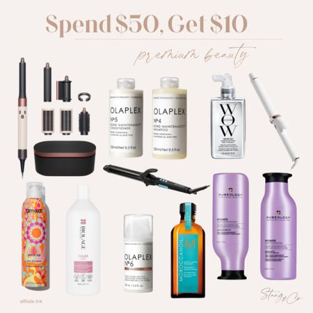 Spend $50 and get $10 on premium beauty, including these haircare finds from Dyson, Olaplex, Wow, Pureology, Biolage, Moroccan Oil, T3 and Bio Ionic. 

Beauty deals, Amazon beauty, luxury beauty, beauty sale 

#LTKfindsunder50 #LTKsalealert #LTKbeauty