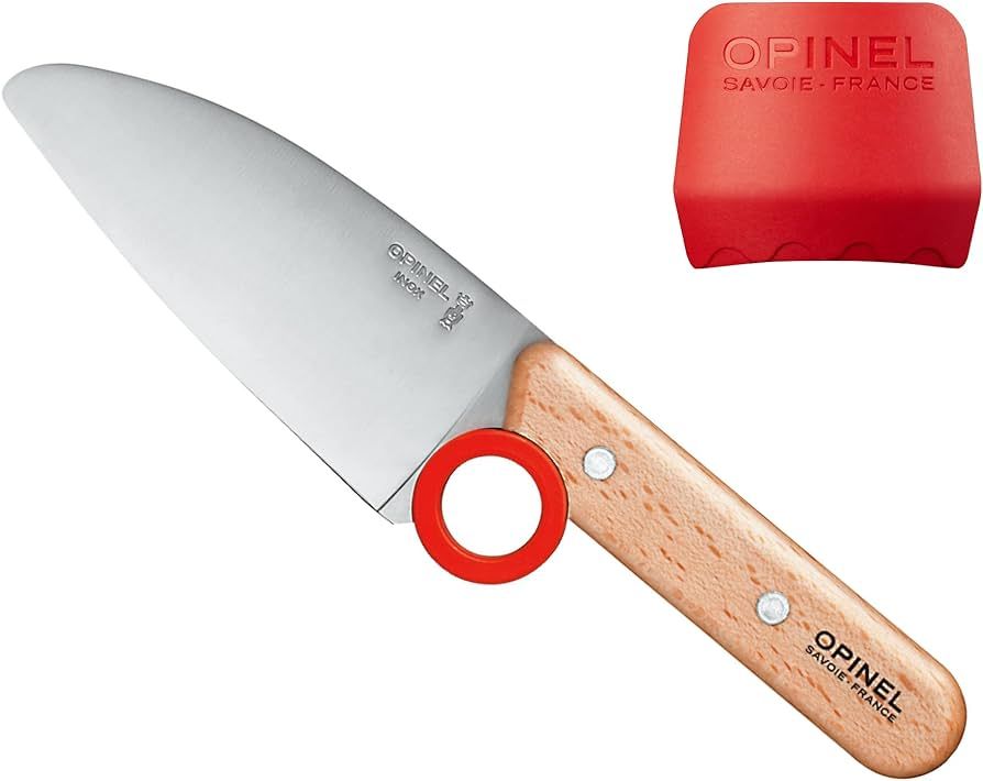 Opinel Le Petit Chef Knife Set, Chef Knife with Rounded Tip, Fingers Guard, For Children, Teachin... | Amazon (US)