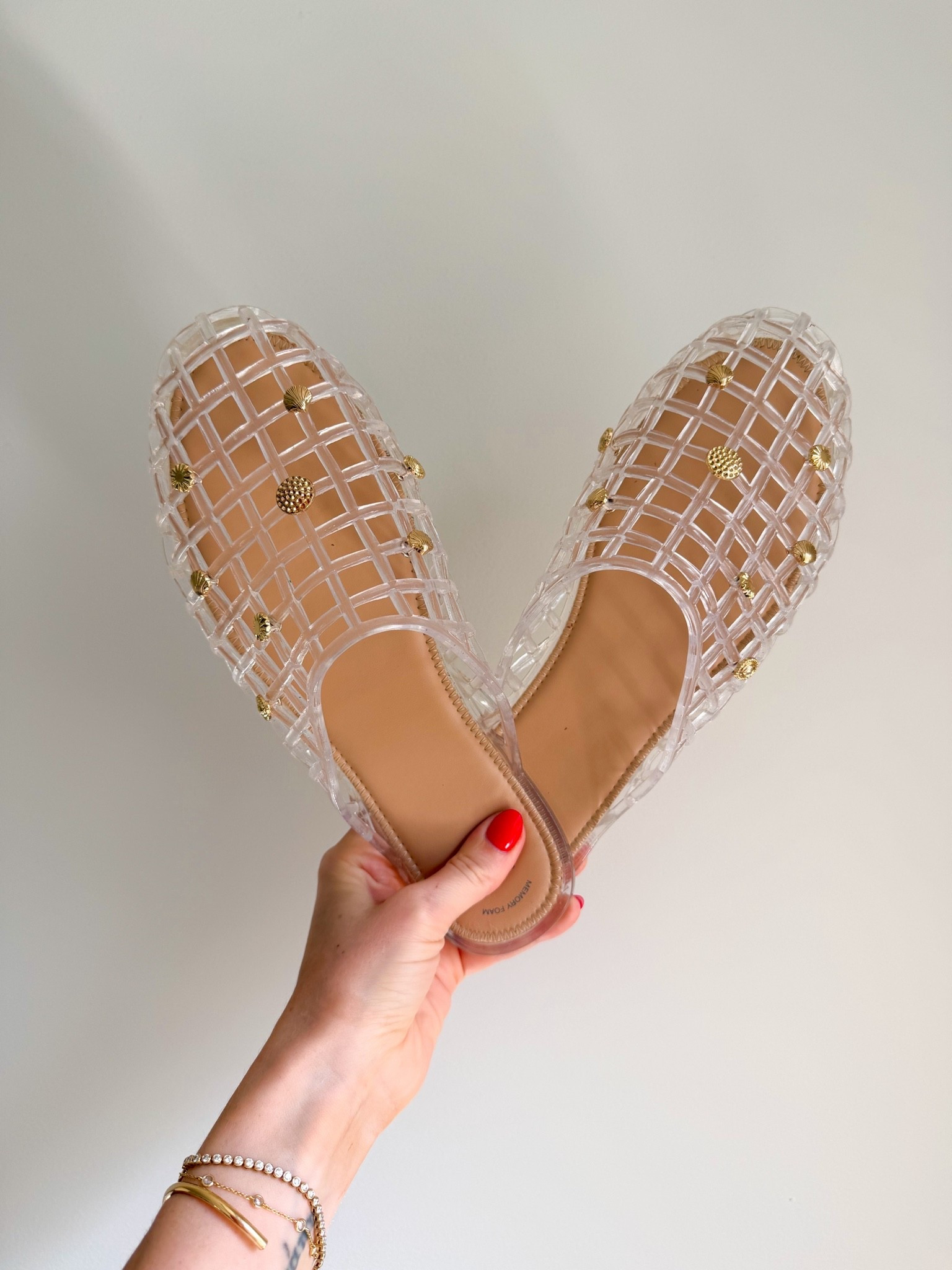 These jelly mules are so cute and the most comfortable of the jellies I’ve tried! Fit TTS!