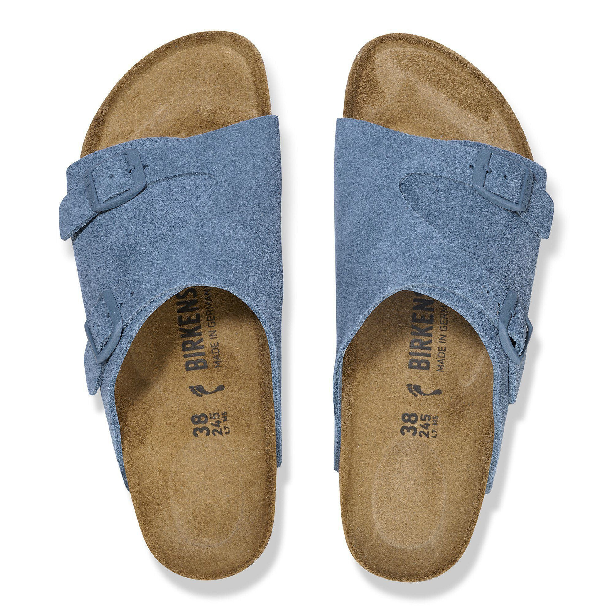 Birkenstock Unisex Zurich Bs Suede Leather Elemental Blue - Blue / 44 Regular | Zulily