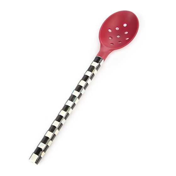 Courtly Check Slotted Spoon - Red | MacKenzie-Childs