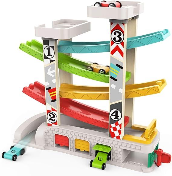 TOP BRIGHT Car Ramp Toy for 1 2 3 Year Old Boy Gifts, Toddler Race Track Toy for 18 Month Old wit... | Amazon (US)