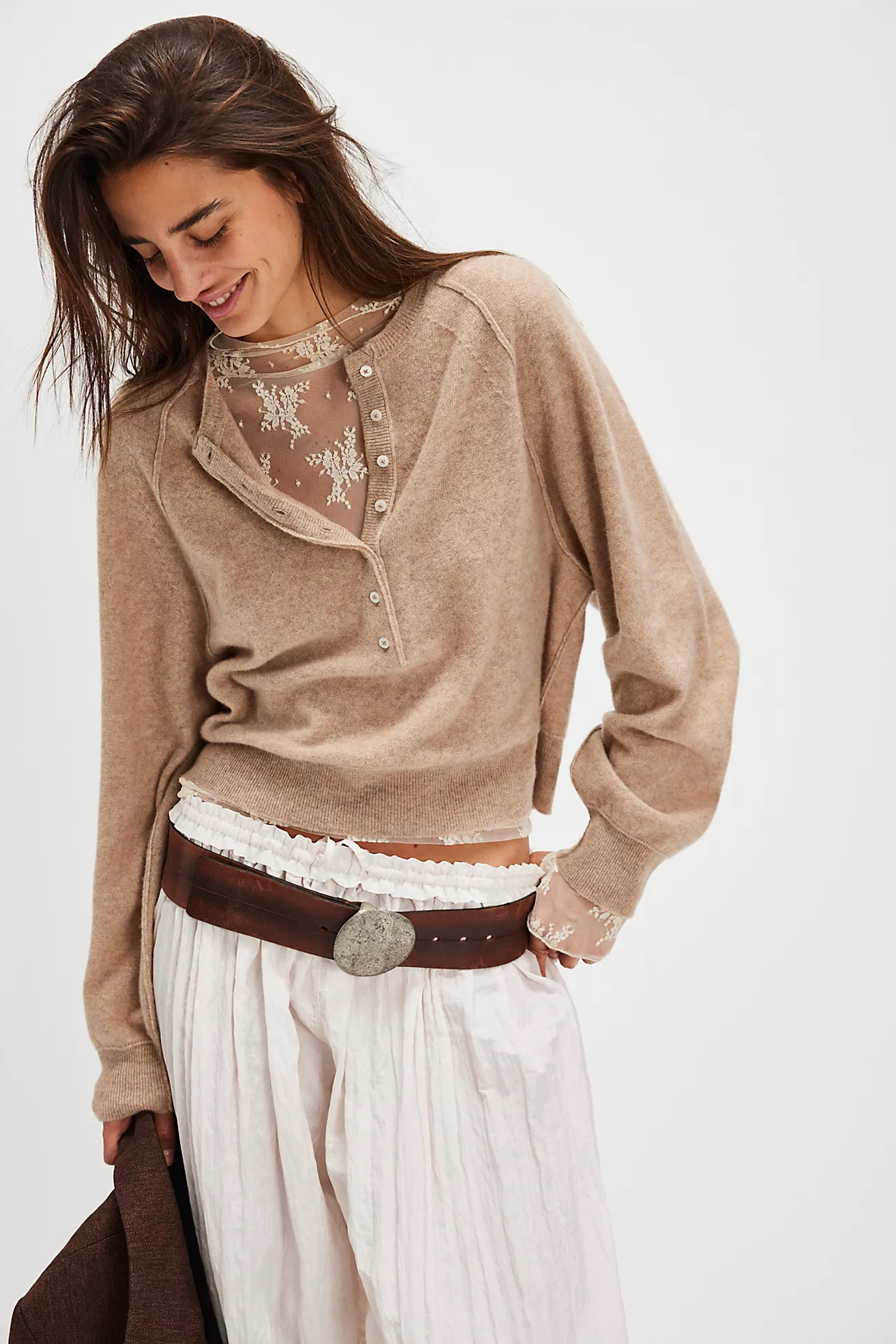 Porta Cashmere Henley | Free People (UK)