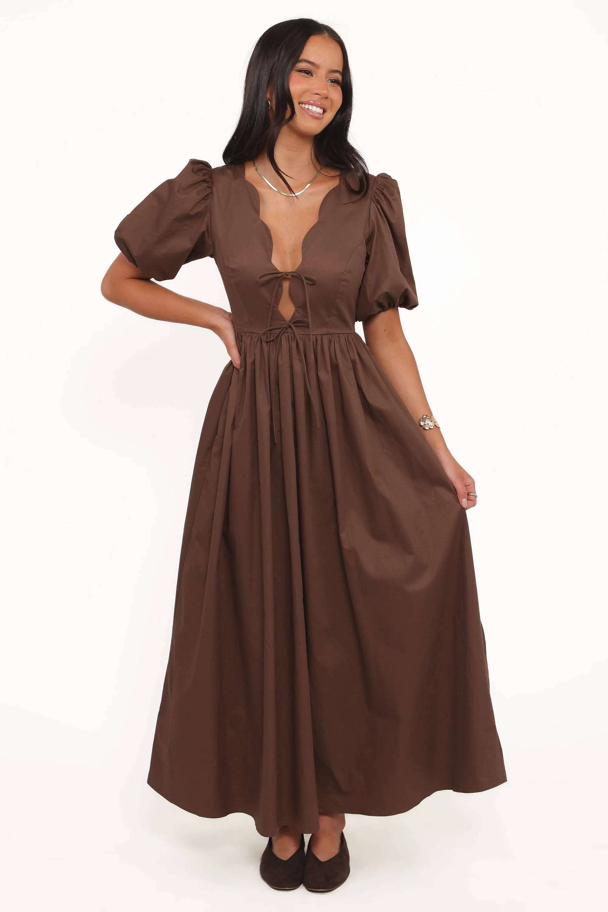 Karla Maxi Dress - Bitter Chocolate | Petal & Pup (US)