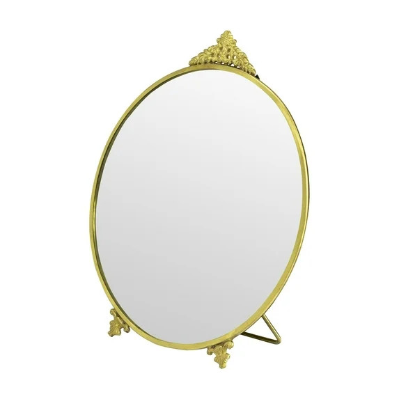 My Texas House Gold Round Metal Standing Vanity Mirror, 8" x 9" | Walmart (US)