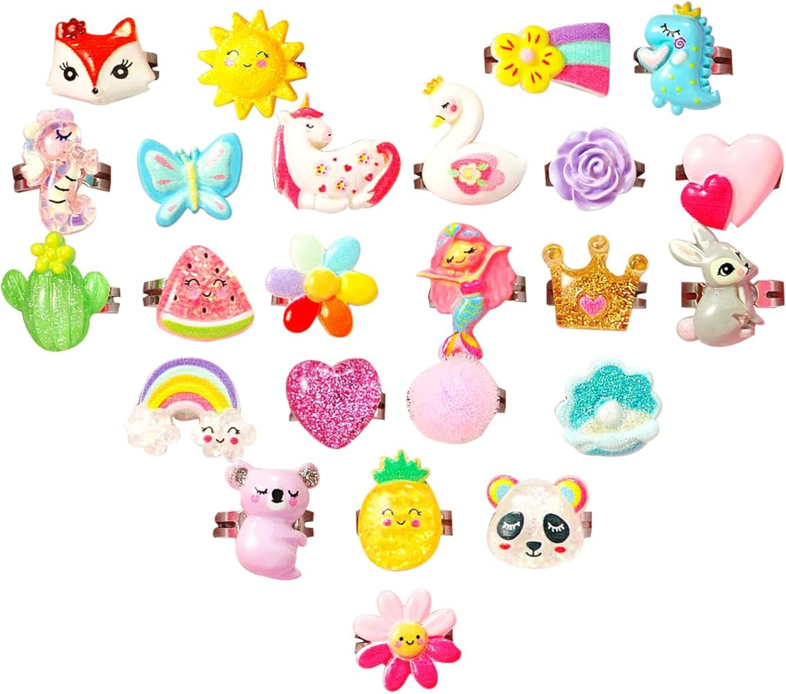 Amazon.com: PinkSheep Little Girl Jewel Rings in Heart Box, Adjustable, Girl Gift Pretend Play an... | Amazon (US)