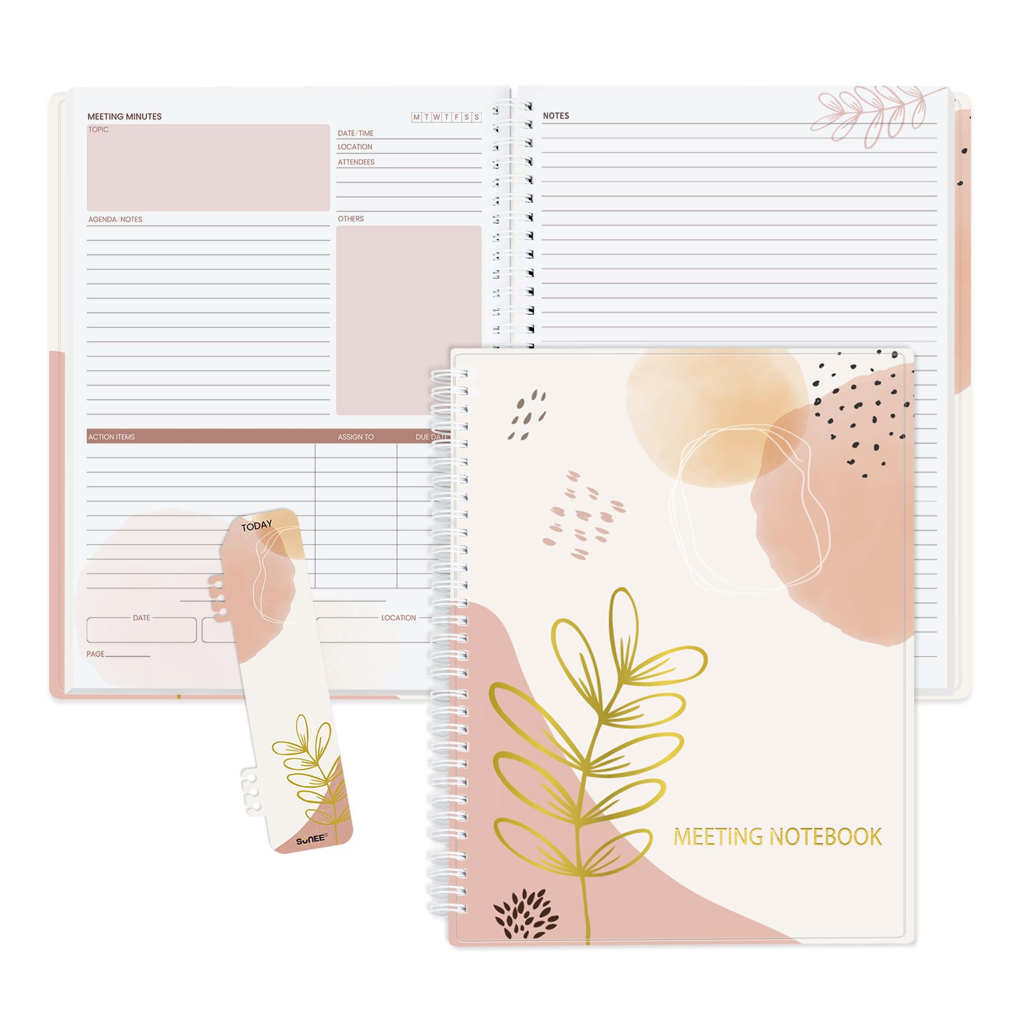 SUNEE Half Meeting Half Note - 8.5"x11" Professional Notebooks for Work - 160 Pages, A4 Size Proj... | Amazon (US)