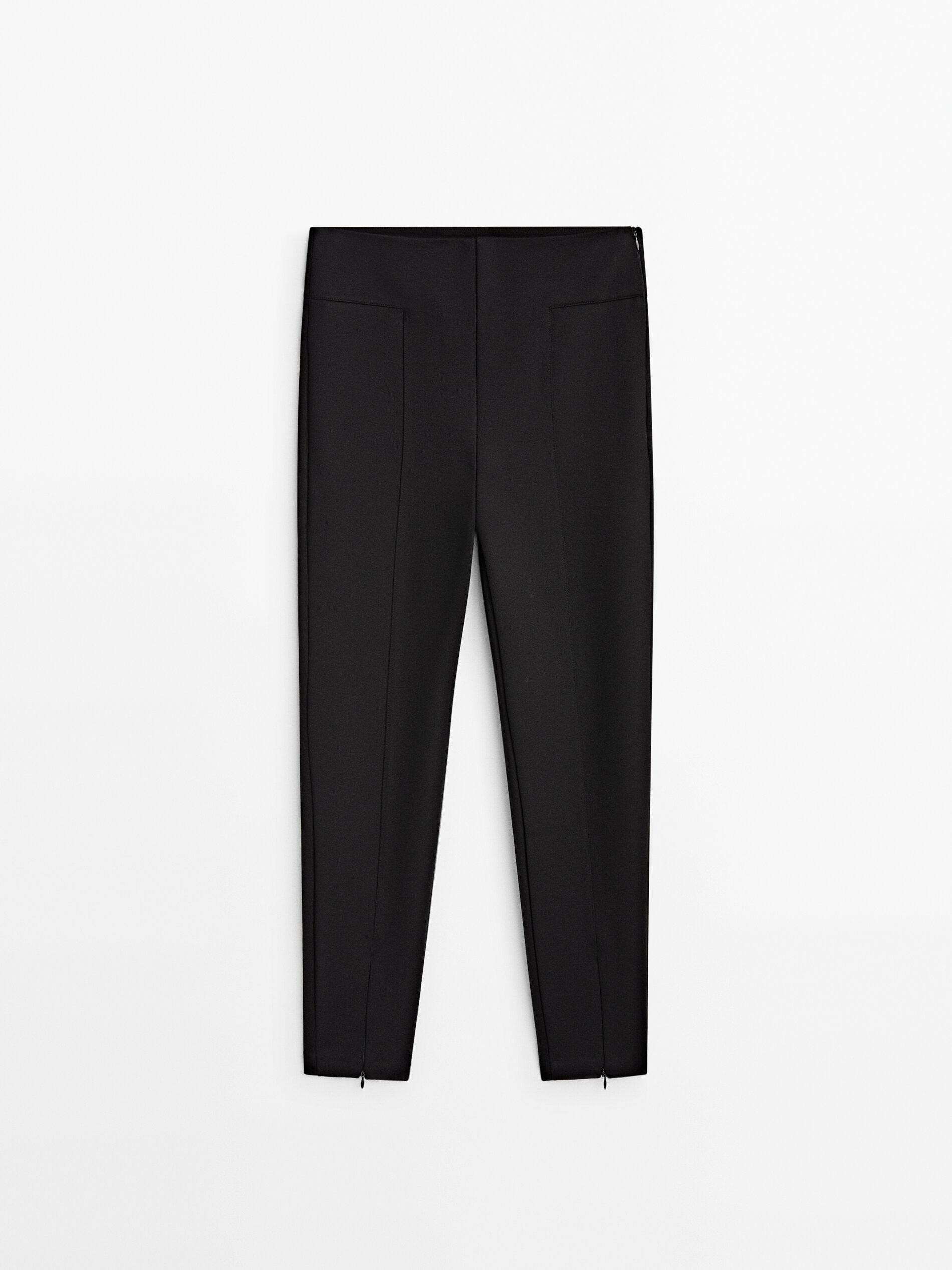 Leggings with zip at the hems | Massimo Dutti UK