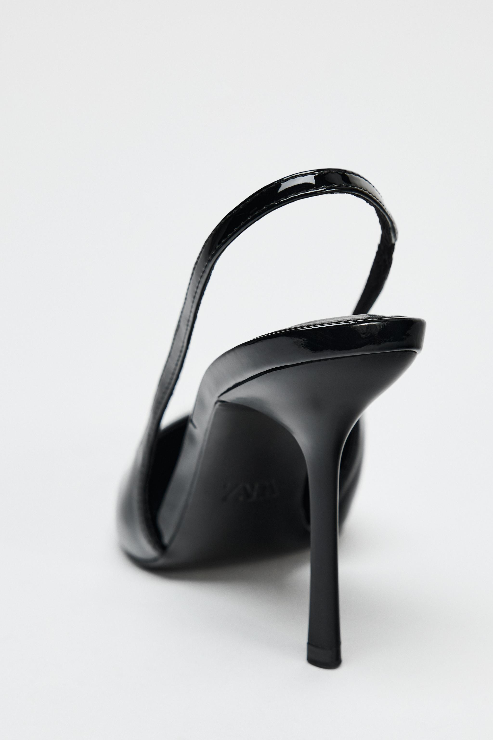 PATENT EFFECT SLINGBACK SHOES | Zara UK