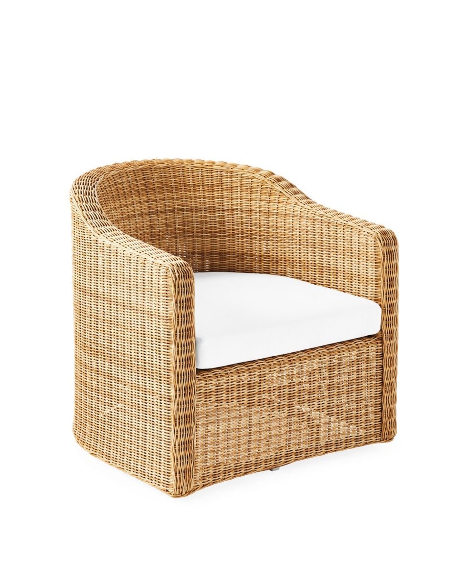 Tofino Swivel Chair - Light Dune | Serena and Lily