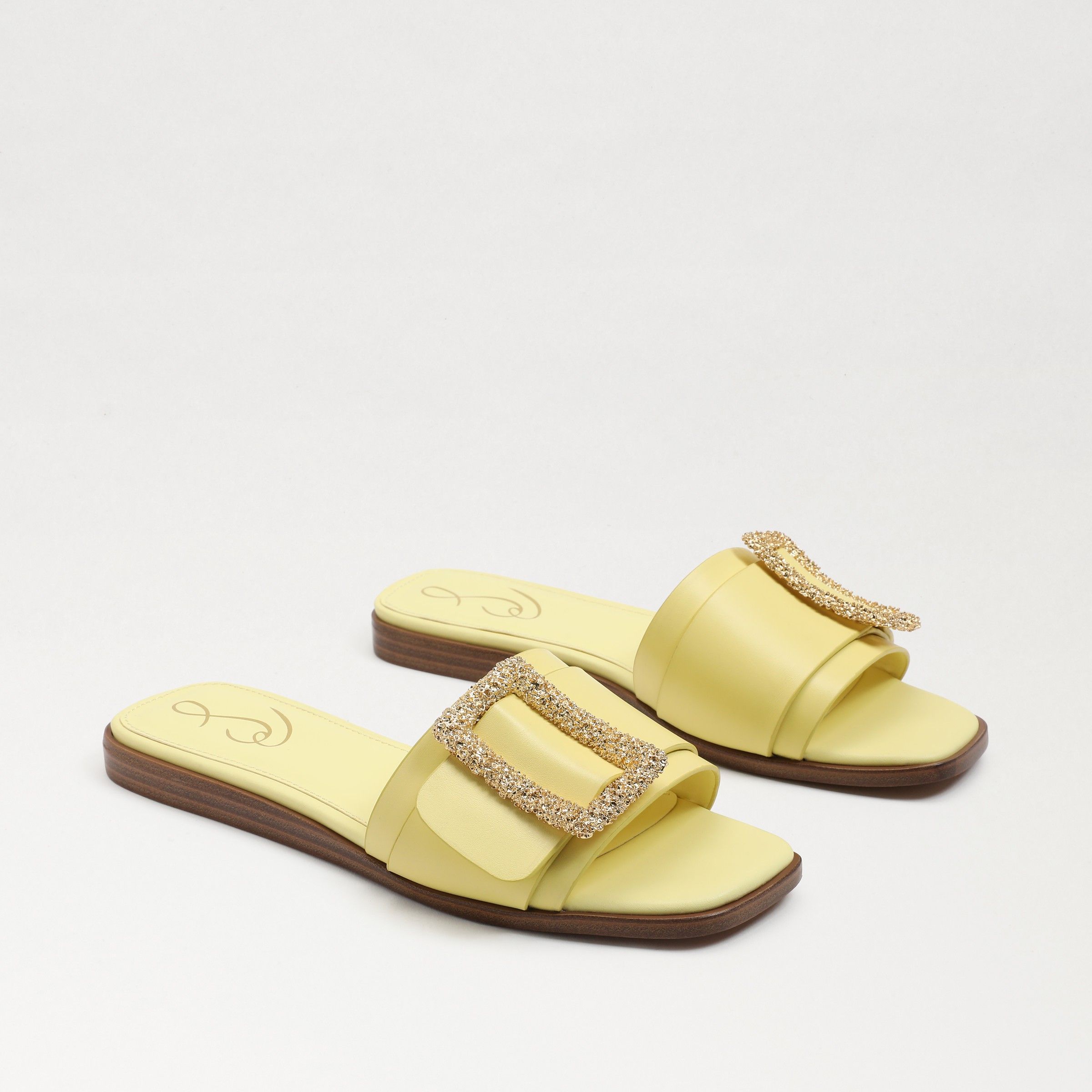 Sam Edelman Inez Slide Sandal Butter Yellow Leather | Sam Edelman