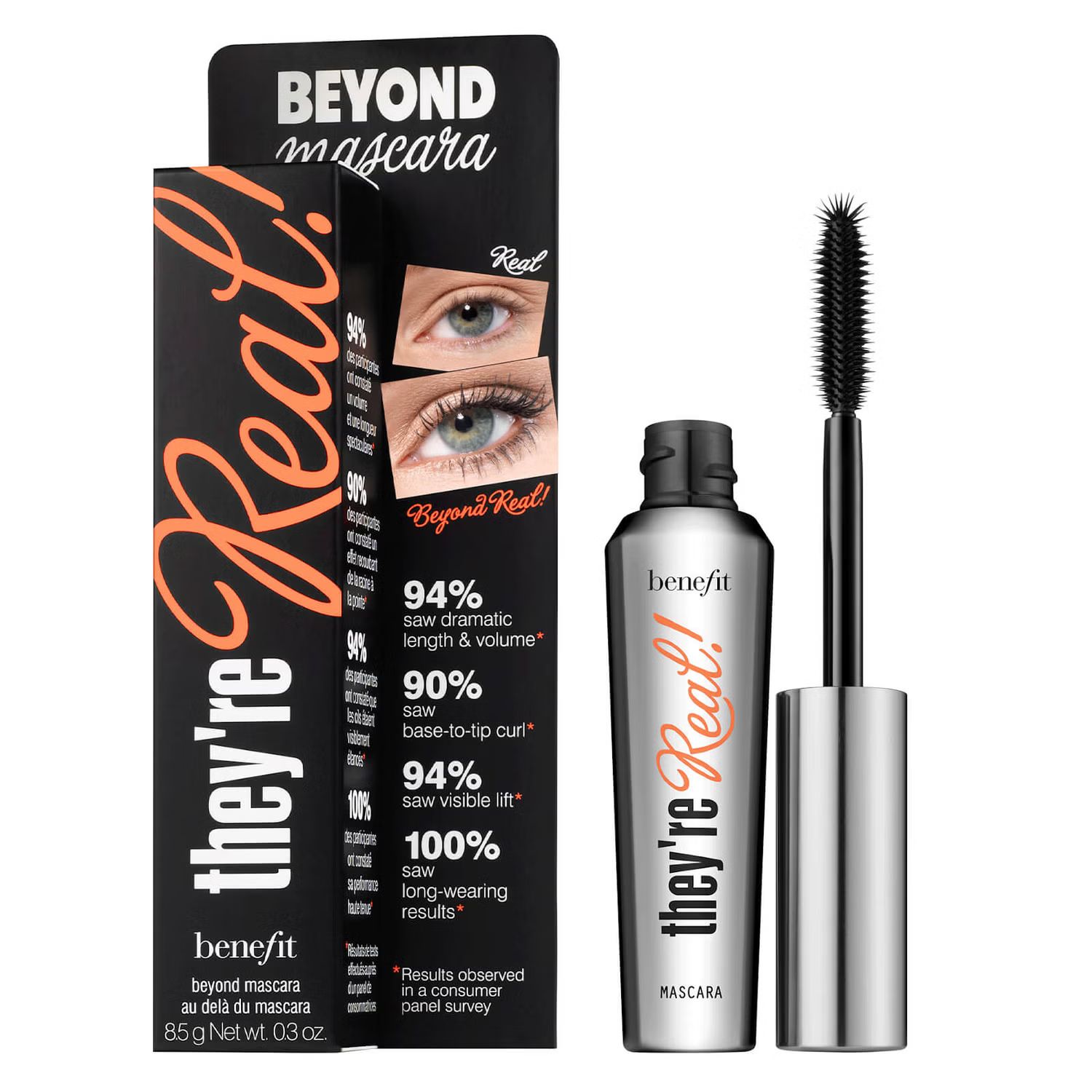 benefit They're Real Lengthening Mascara - Jet Black 8.5g | Look Fantastic (ROW)