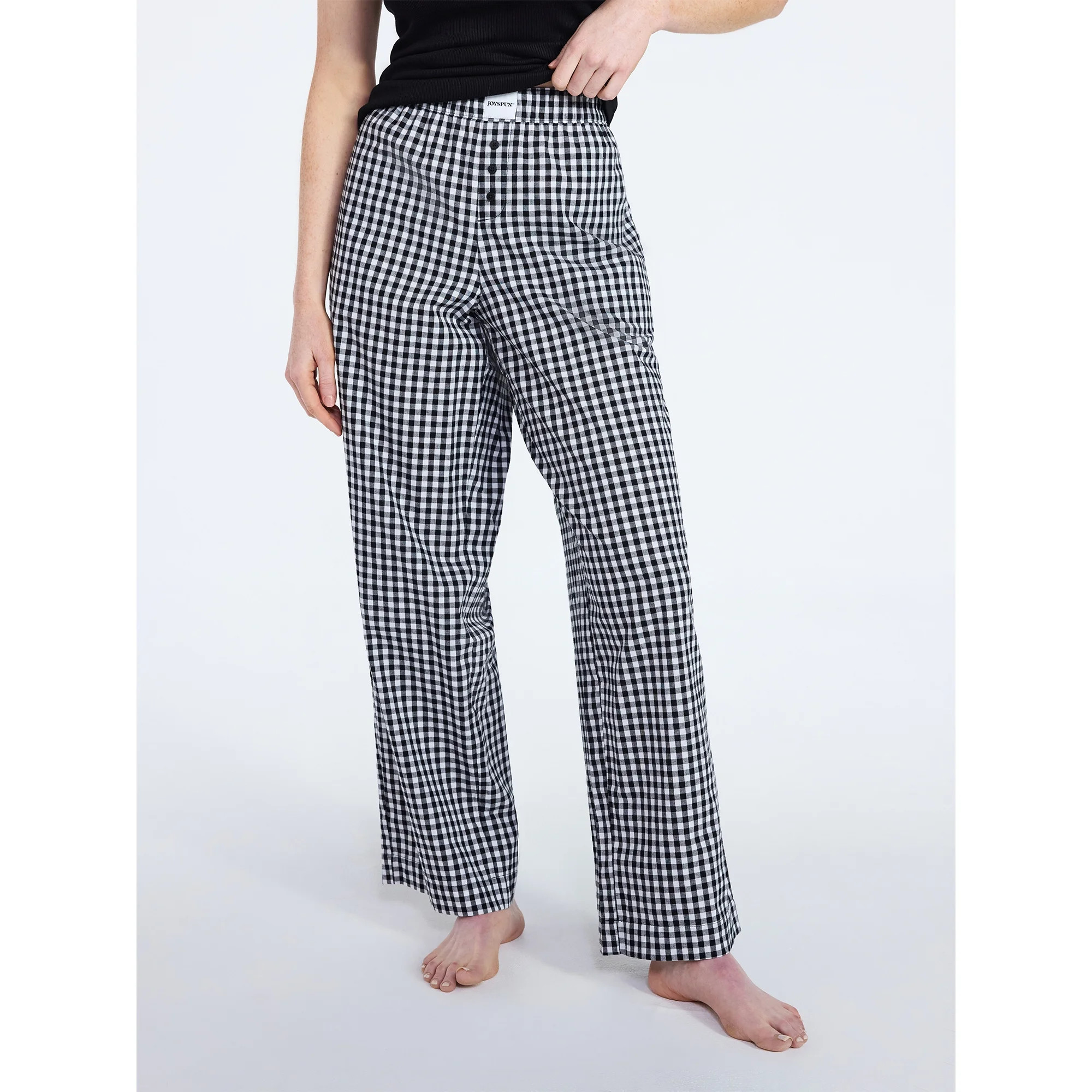Joyspun Women's Poplin Sleep Pants, 30'' Inseam, Sizes XS-3X | Walmart (US)