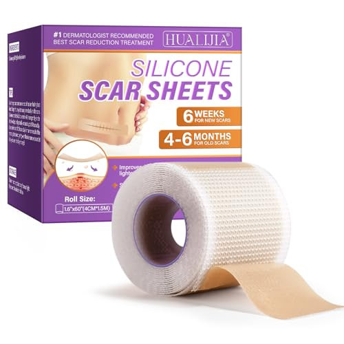 Silicone Scar Sheets, Silicone Scar Tape (1.6”x 60”), Medical Grade Scar Tape for Surgical Scars, Reusable Silicone Tape for Surgical, C-Section, Tummy Tuck, Keloid Scars | Amazon (US)