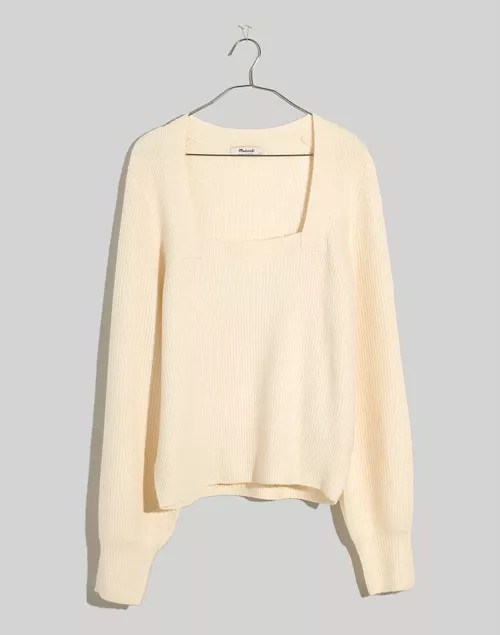 Melwood Square-Neck Pullover Sweater in Coziest Yarn | Madewell