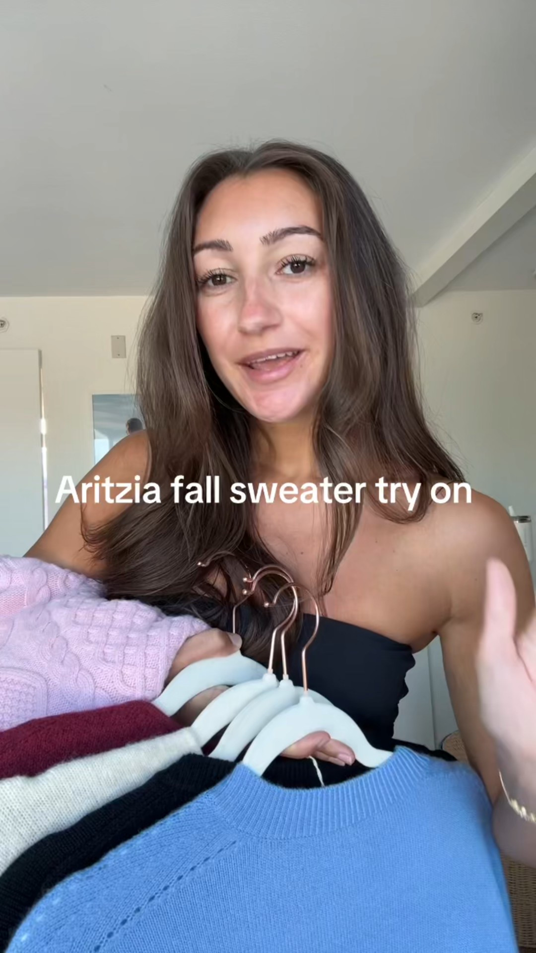 XS in all Aritzia sweaters shown here 