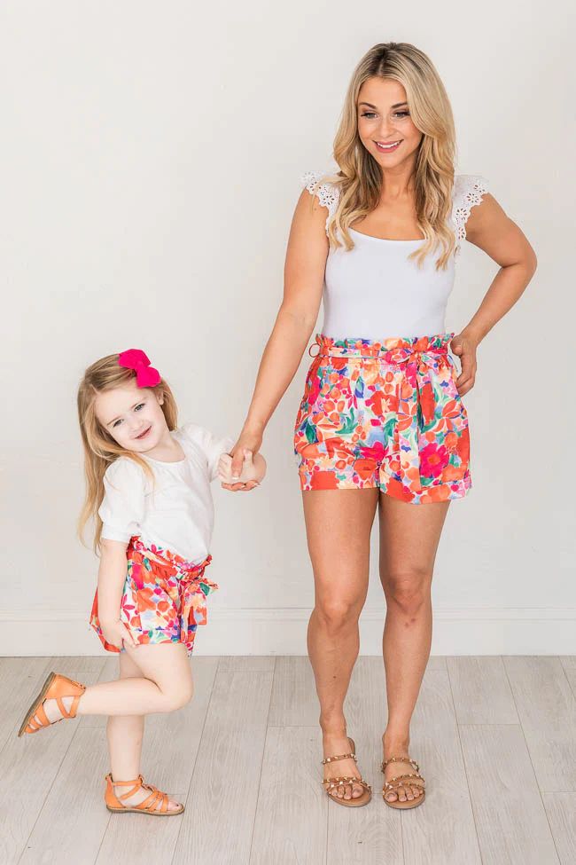 She's Stealing Hearts Multi Floral Shorts | Pink Lily